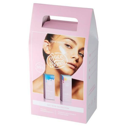 FaceBoom Zestaw z Wegańskimi Składnikami Peeling i Krem do Twarzy 75x50ml