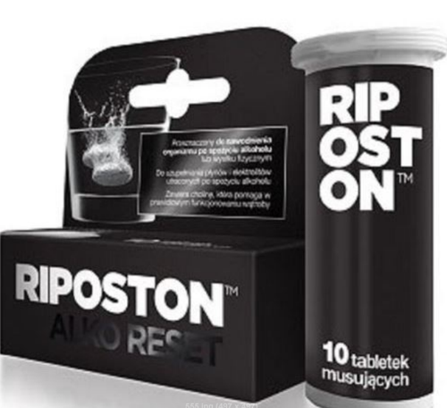 Aflofarm Riposton Alko Reset Elektrolity + Cholina 10 Tabletek Musujących