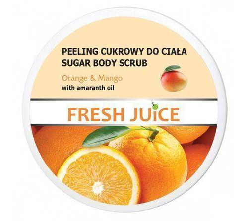 Fresh Juice Wygładzający Cukrowy Peeling do Ciała z Pomarańczą i Mango 225ml
