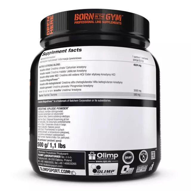 Olimp Creatine Xplode Kreatyna w Proszku na Wydolność Grejpfrut 500g