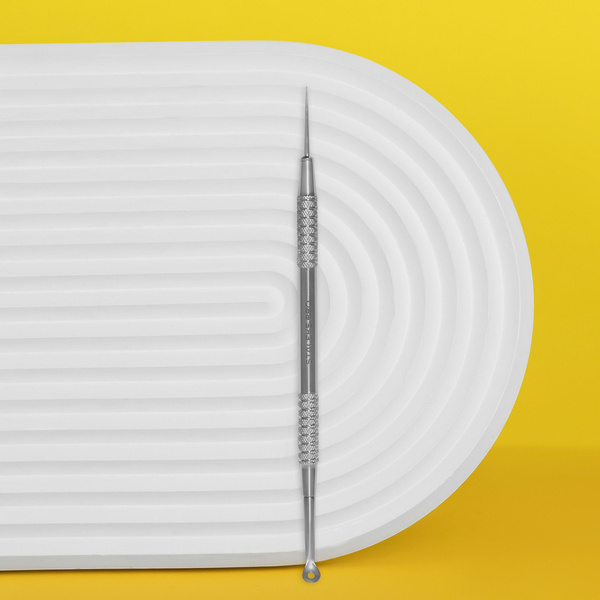 Staleks Pro Podwójne Narzędzie Kosmetyczne EXPERT 21 TYP 4 Łyżka Uno z Większym Otworem i Prosta Igła Vidal 143mm 1 Sztuka