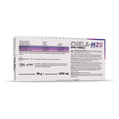 Olimp Chela MZB Sport Formula na Regenerację i Sen 60 Kapsułek