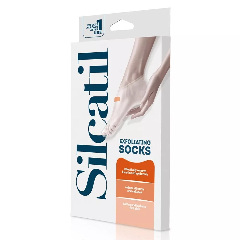 Silcatil Exfoliating Moisturizing Socks for Calluses 1 Pair Best Before 31.10.25