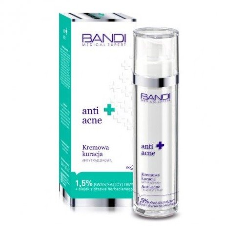 Bandi Medical Expert Anti Acne Kremowa Kuracja Antytrądzikowa 1.5% Kwas Salicylowy 50ml