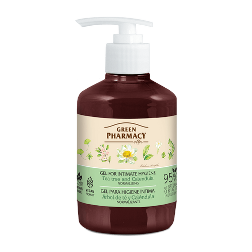 Green Pharmacy Normalizing Gel for Intimate Hygiene with Calendula and Tea Tree 370ml