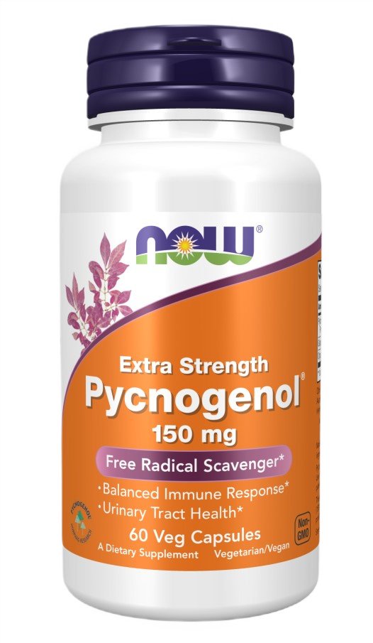 NOW Foods Pycnogenol Extra Strength 150mg French Maritime Pine Bark Extract For Antioxidant Support 60 Vcaps