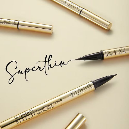 Eveline Wonder Match Superthin Precise Waterproof Eyeliner Black 1 Piece