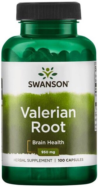 Swanson Valerian Root 475mg Supports Relaxation for Body and Mind 100 Capsules