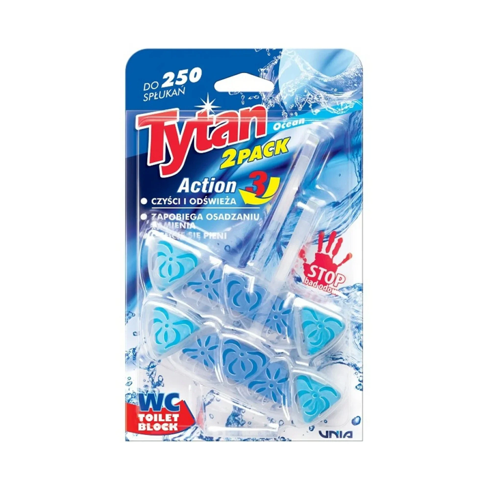 Tytan WC Action 3 Zawieszka Toaletowa Ocean 2x40g