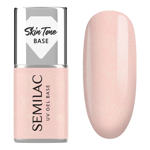 Semilac Cover Gel Baza Brokatowy Peach 7ml