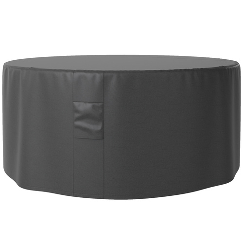 Outsunny Garden Patio Large Furniture Set Round Cover 600D Oxford Waterproof, Ф193 x 80H cm, Black