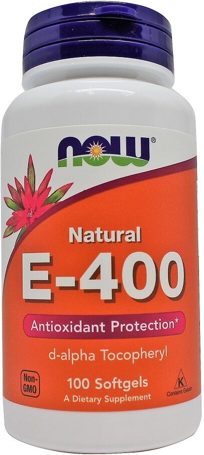 Now Foods Vitamin E-400 Natural Supports Immune System 100 Softgels