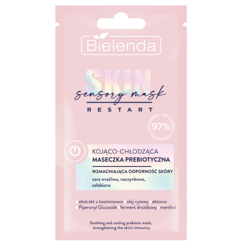 Bielenda Skin Restart Sensory Mask Maseczka Prebiotyczna Kojąco-Chłodząca dla Wrażliwej Cery 8ml