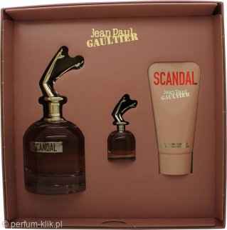 Jean Paul Gaultier Scandal Woda Perfumowana 80ml EDP Balsam do Ciała 75ml Woda Perfumowana 6ml EDP Zestaw dla Kobiet 1 Sztuka