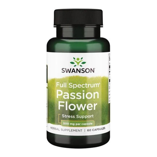 Swanson Męczennica Cielista 500mg na Stres i Wyciszenie 60 Kapsułek