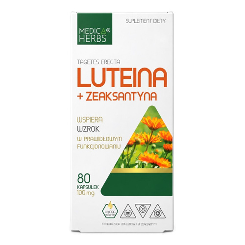 MEDICA HERBS Luteina 20mg + Zeaksantyna 5mg 80 Kapsułek