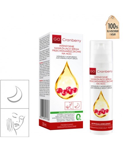 GoCranberry Intensywne Nawilżające Serum Przeciwzmarszczkowe na noc 30 ml