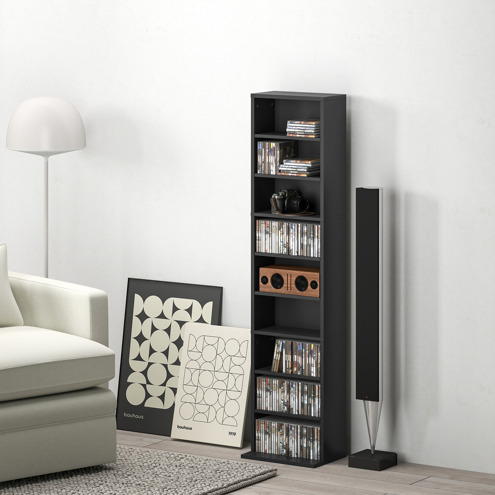 HOMCOM 260 Narrow CD Storage Unit - Black