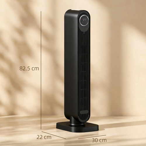 HOMCOM 2000W Ceramic Electric Heater with Fan, Timer, Oscillation - Black