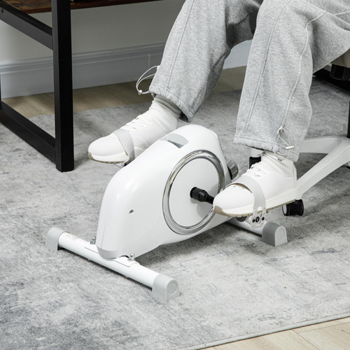 SPORTNOW Pedal Exerciser with Eight Level Magnetic Resistance, with Eight-Level Magnetic Resistance, White