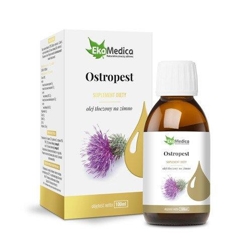 EkaMedica Naturalny 100% Olej z Ostropestu Tłoczony Na Zimno 100 ml