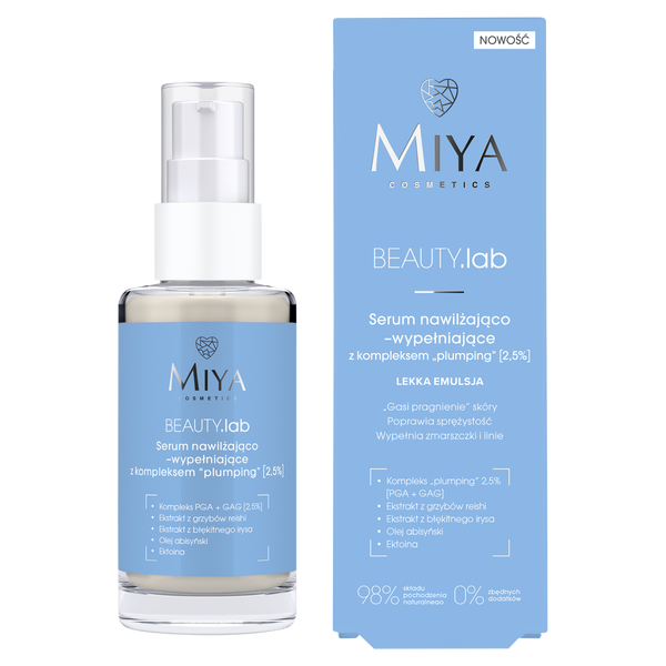 Miya BEAUTY.Lab Serum Nawilżająco-Wypełniające z Kompleksem Plumping [2,5%] dla każdego Rodzaju Skóry 30ml