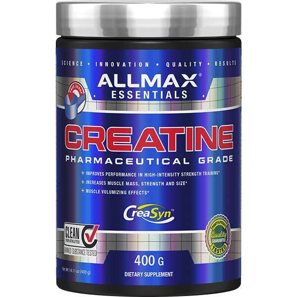 AllMax Nutrition Creatine Pharmaceutical Grade Monohydrate Powder for Muscle Growth and Strength 400g