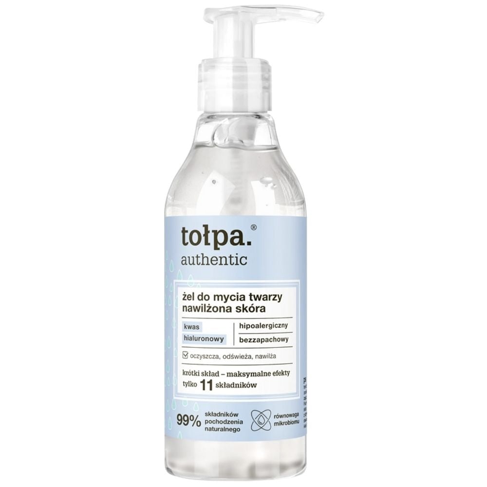 Tołpa Authentic Nawilżający Żel do Mycia Twarzy i Oczu 195ml