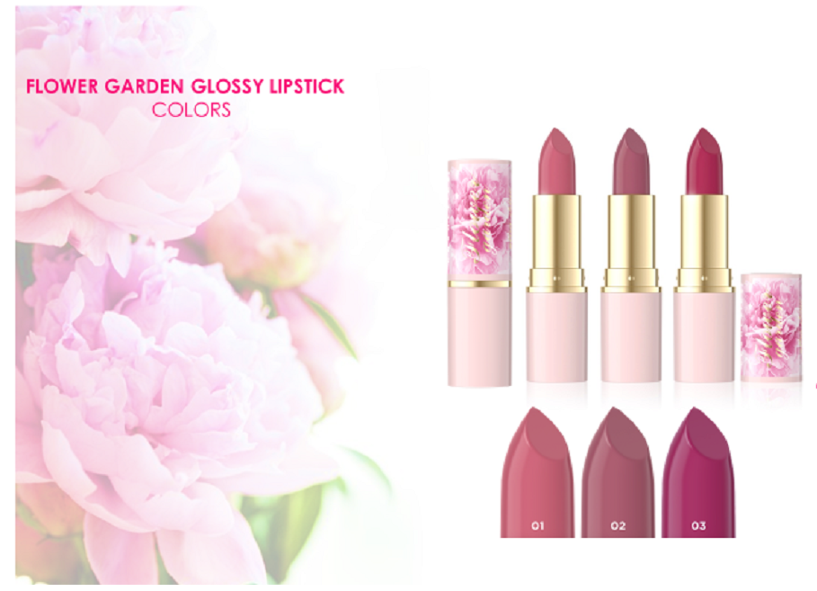 Eveline Flower Garden Moisturizing Lipstick No 1 Vit. E Hyaluronic Acid Vegan 1 Piece