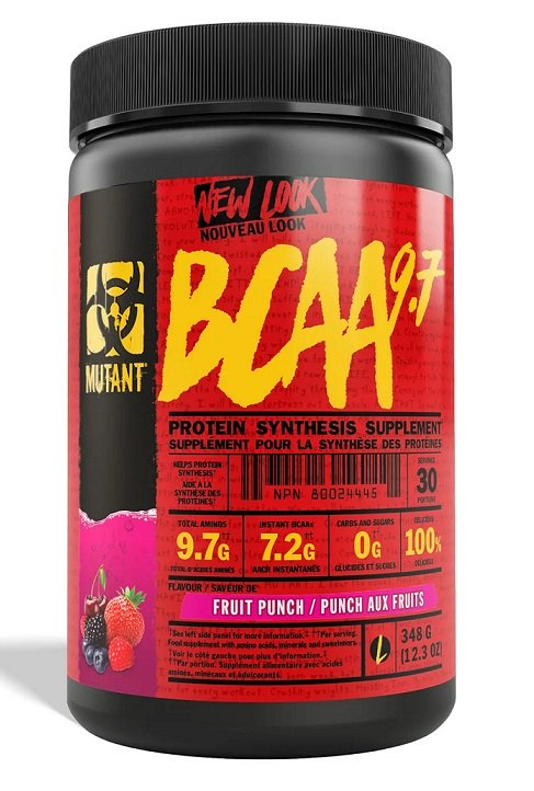 Mutant BCAA 9.7 Aminokwasy w Proszku Na Regenerację Mięśni Poncz Owocowy 348g
