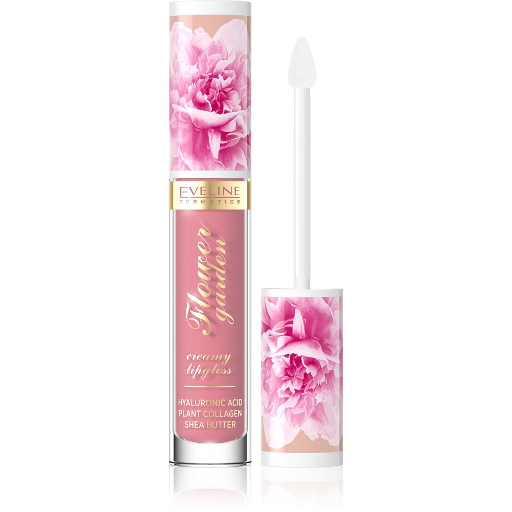 Eveline Flower Garden Kremowy Błyszczyk do Ust Nr 1 Vegan 4.5ml