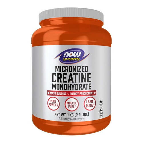 NOW Foods Mikronizowany Monohydrat Kreatyny Czysty Proszek Na Paliwo Mięśniowe i Czystą Masę 1000g