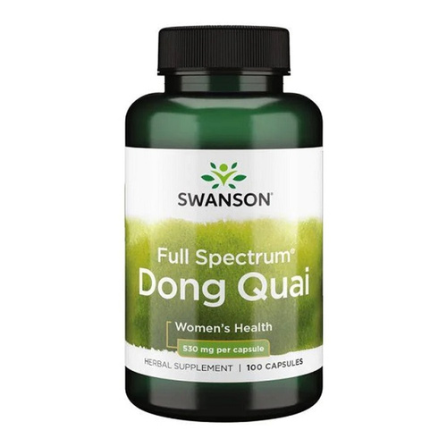 Swanson Dong Quai 530mg Dzięgiel Chiński Wsparcie dla Kobiet 100 Kapsułek
