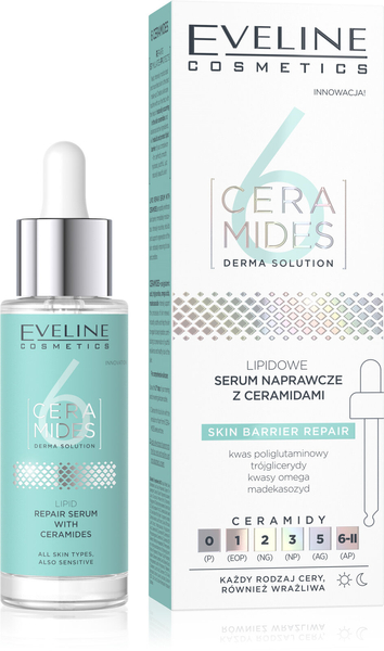 Eveline 6 Ceramides Lipidowe Serum Naprawcze dla Skóry Suchej i Wrażliwej 30ml