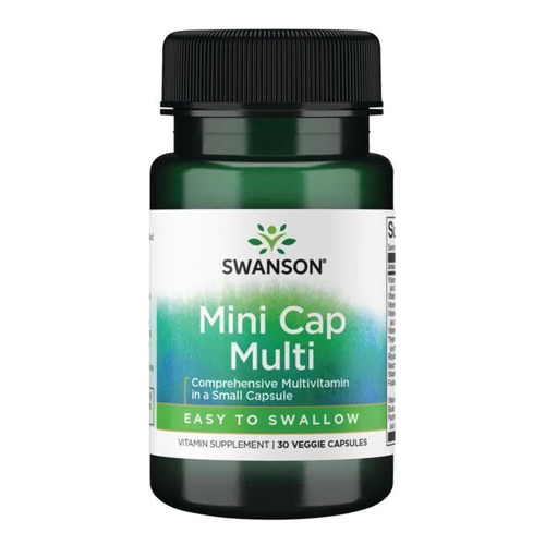 Swanson Mini Cap Multi Mineral-Free Vitamin Complex for Daily Use 30 Vcapsules