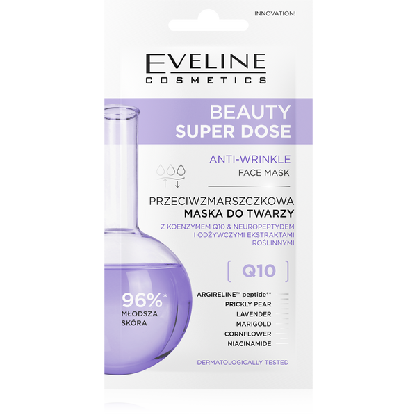 Eveline Beauty Super Dose Anti-Wrinkle Face Mask Q10 8ml