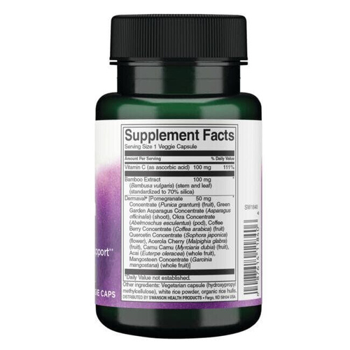 Swanson Vegan Collagen Builder Wegański Stymulator Kolagenu na Skórę, Włosy i Paznokcie 60 Kapsułek