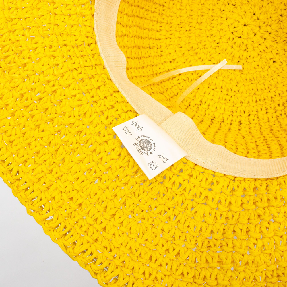 Nomad Sari Floppy Straw Sun Hat - Yellow