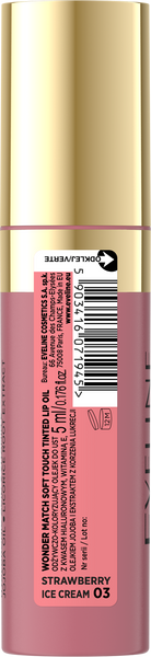 Eveline Wonder Match Moisturizing Lip Oil 03 Strawberry Ice Cream 5ml