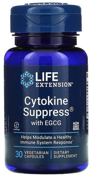 Life Extension Cytokine Suppress z EGCG Na Wsparcie Prawidłowej Reakcji Zapalnej 30 Kapsułek