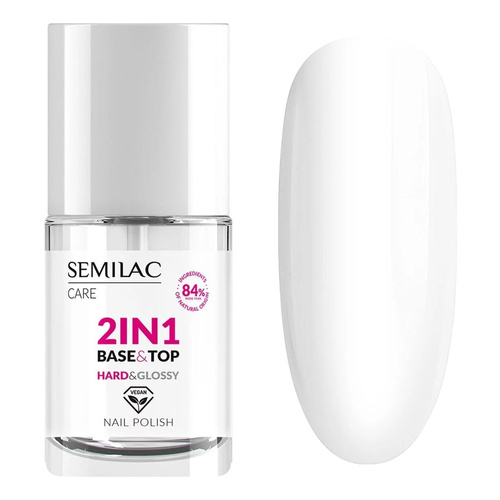 Semilac 2in1 Base & Top Coat Base Coat & Top Coat Hard & Glossy 7ml