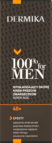 Dermika 100 For Men 40 Wygładzający Skórę Krem przeciw Zmarszczkom na Dzień i Noc 50ml