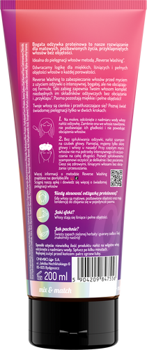 OnlyBio Reverse Washing Bogata Odżywka Proteinowa dla Włosów Matowych i Pozbawionych Objętości 200ml