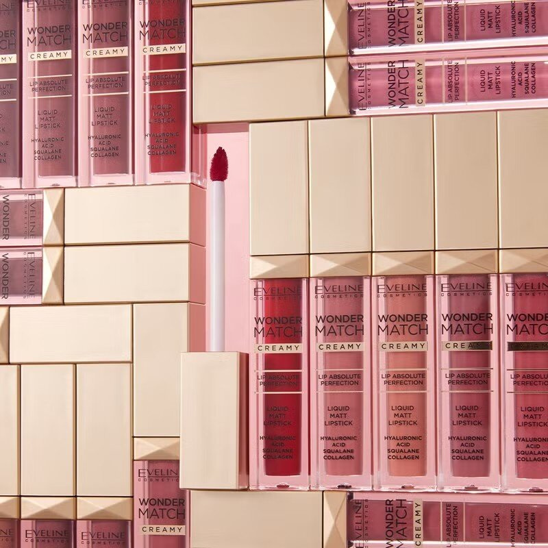 Eveline Wonder Match Matowa Nawilżająca Pomadka w Płynie 04 Carmel 6,8ml