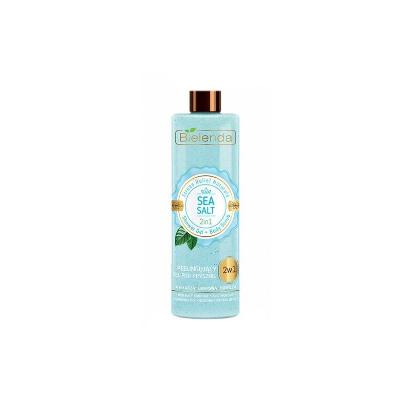 Bielenda Sea Salt 2in1 Peelingujący i Wygładzający Żel pod Prysznic z Algami Morskimi 410g