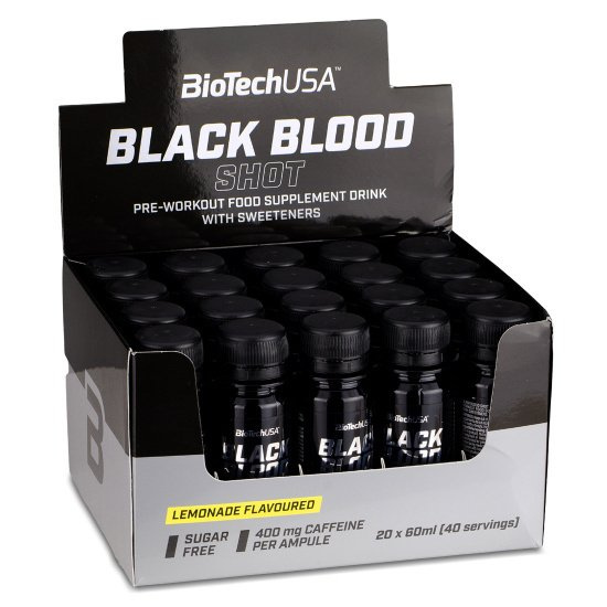 BioTechUSA Black Blood Shot Black Series Przedtreningowy Shot Na Dodatkową Motywację 20 x 60ml