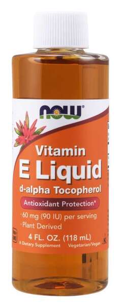 Now Foods Vitamin E D-alfa-Tokoferyl Liquid Wspomaga Odporność 118ml
