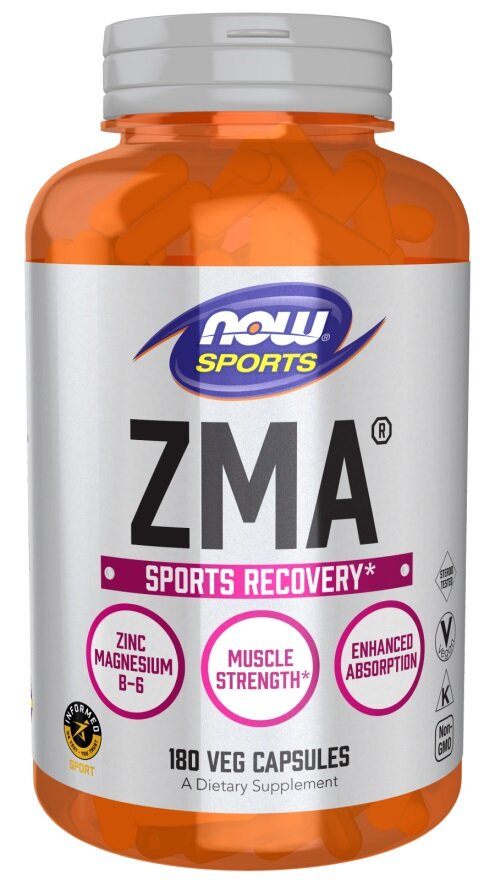 Now Foods ZMA Sports Recovery Wspomaga Mięśnie i Układ Nerwowy 180 Kapsułek