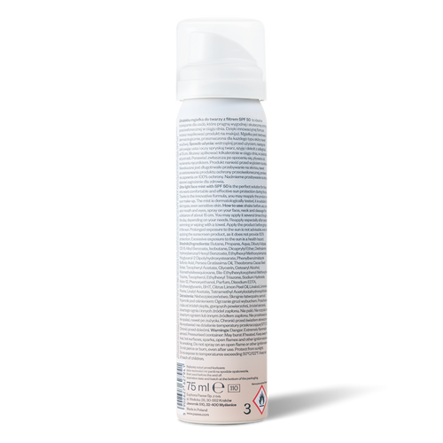 Paese Ultralekka Mgiełka Ochronna na Makijaż SPF50 75ml