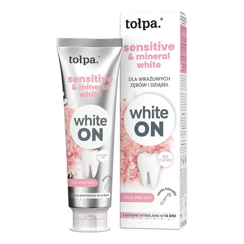Tołpa ON white sensitive & mineral white pasta do zębów dla wrażliwych zębów i dziąseł, 75ml